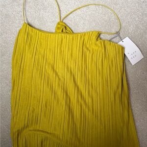 A New Day Mustard Yellow Pleated Camisole